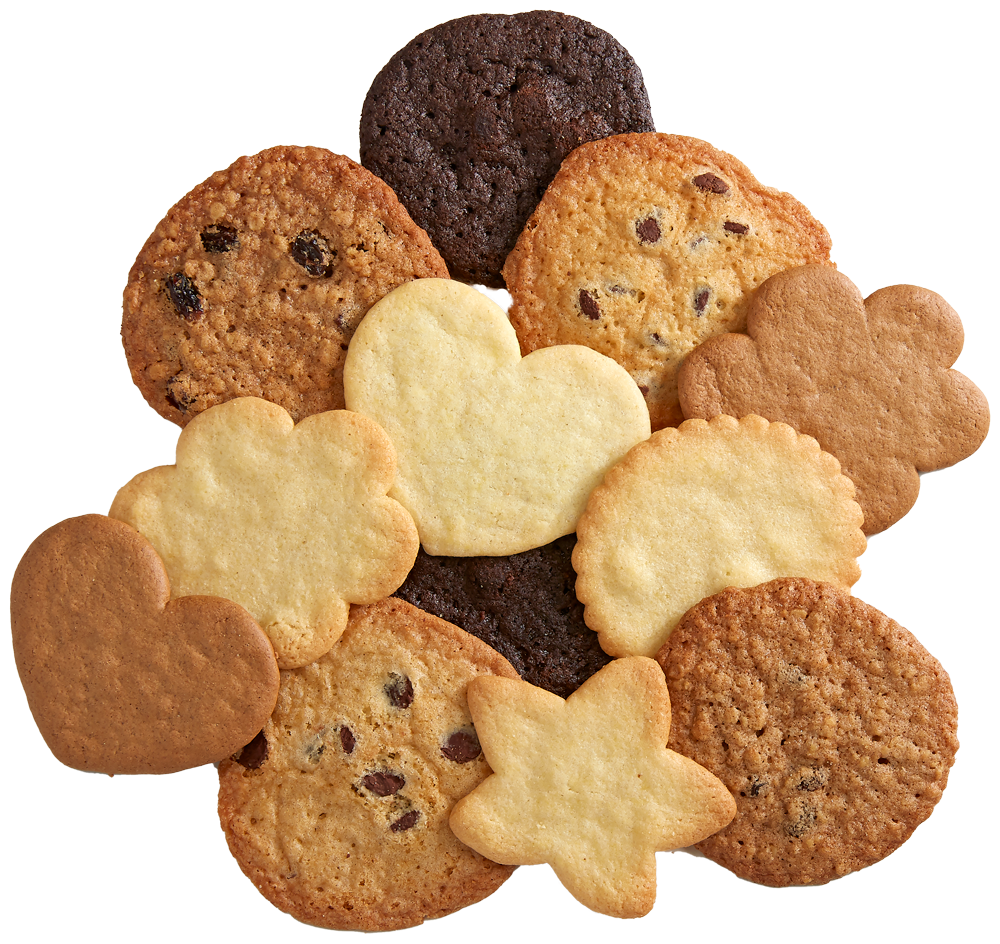 Overhead Pile of Mixed Cookies